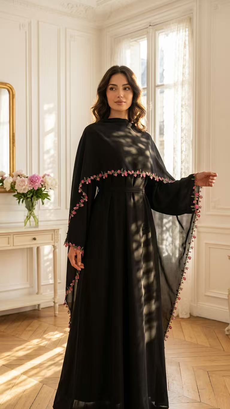 Elegant Embroidery Abayas Hija - đánh giá và giá Embroidery Kebaya