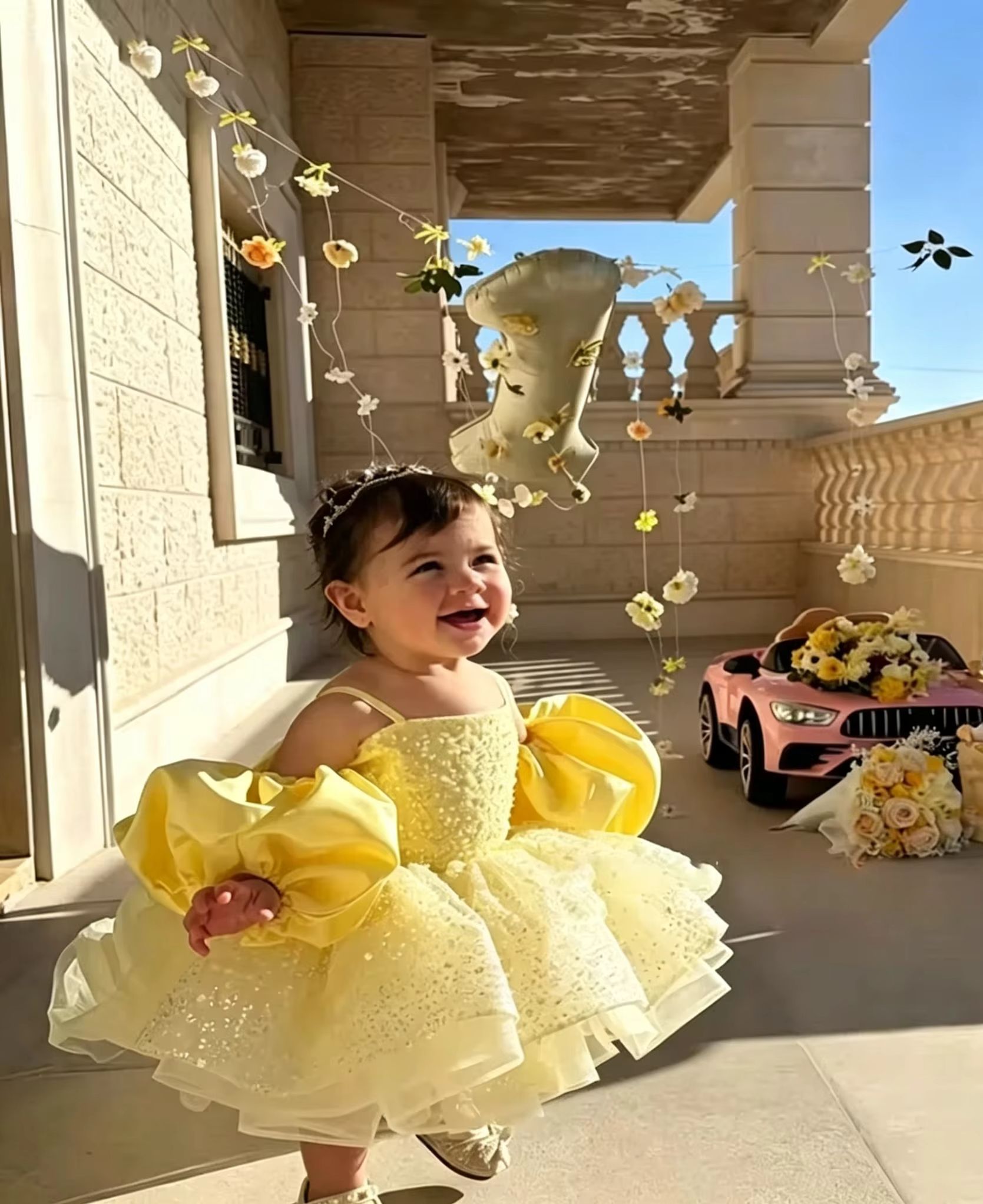 Cute Yellow Flower Girl Dresse - đánh giá và giá Embroidery Yellow Dress