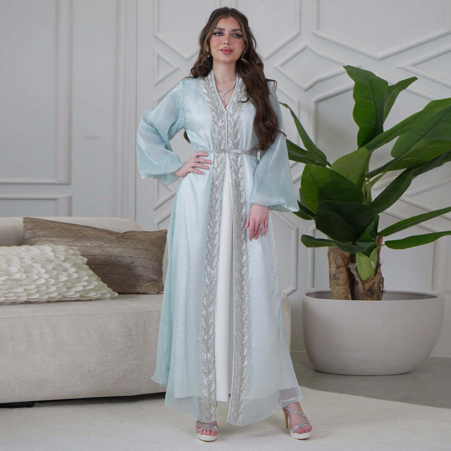 Eid Mubarak Djellaba Kimono Ca - đánh giá và giá Embroidery Kebaya