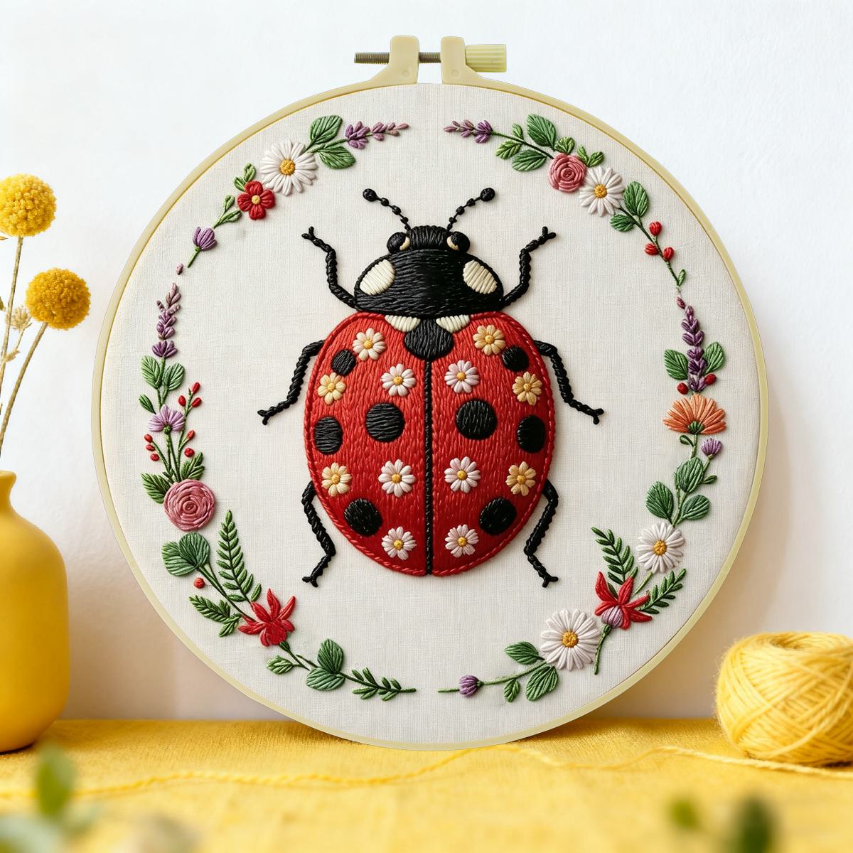 1pc 20X20CM/15X15CM 7.87/6.3in - đánh giá và giá Embroidery Lady Bug