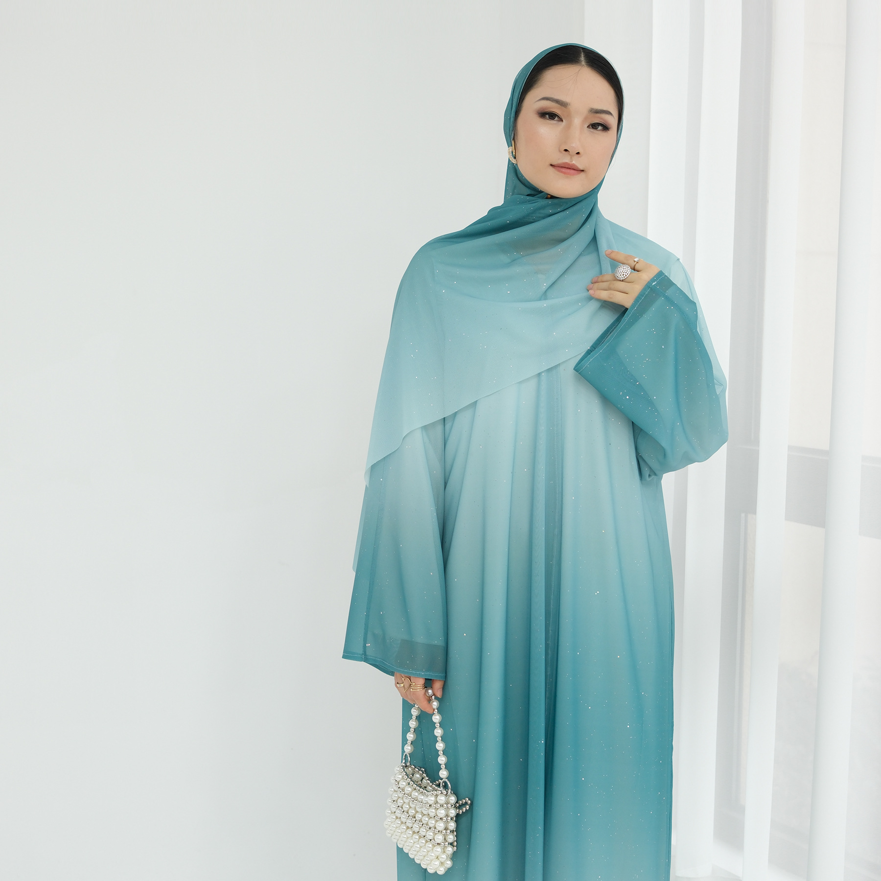 Eid Ramadan Gradient Kimono Ca - đánh giá và giá Embroidery Kebaya