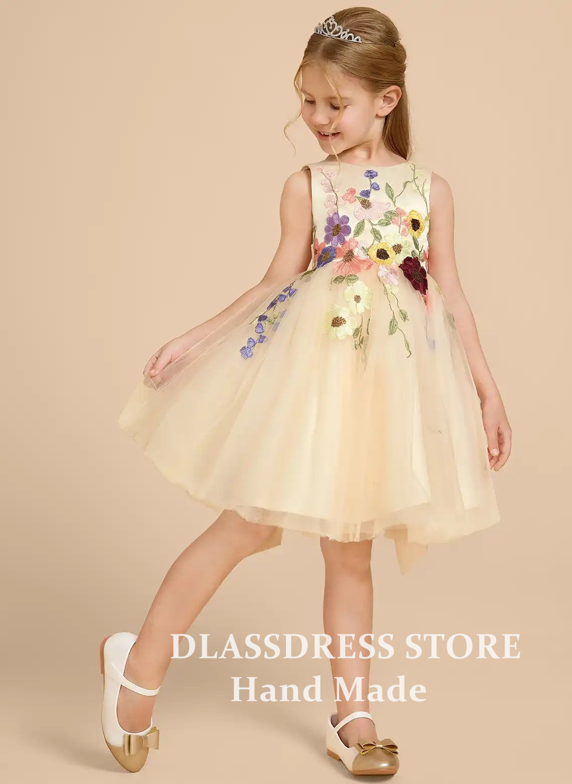 Customized Yellow Tulle Flower - đánh giá và giá Embroidery Yellow Dress