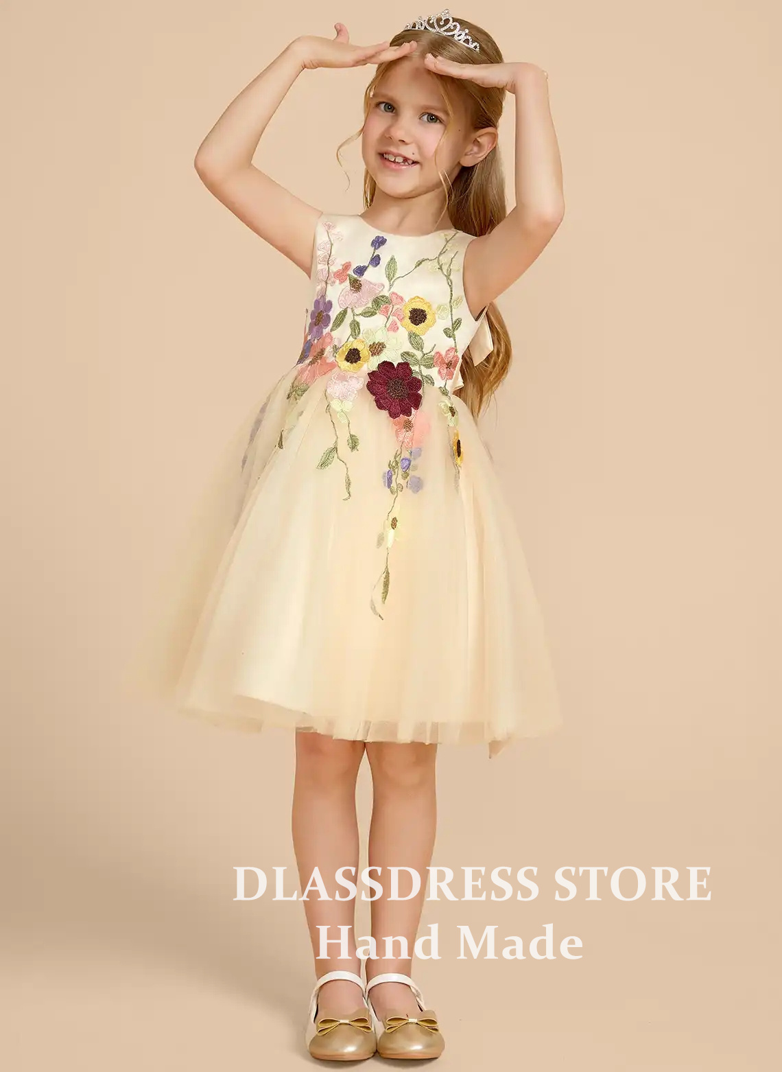 Customized Yellow Tulle Flower - đánh giá và giá Embroidery Yellow Dress