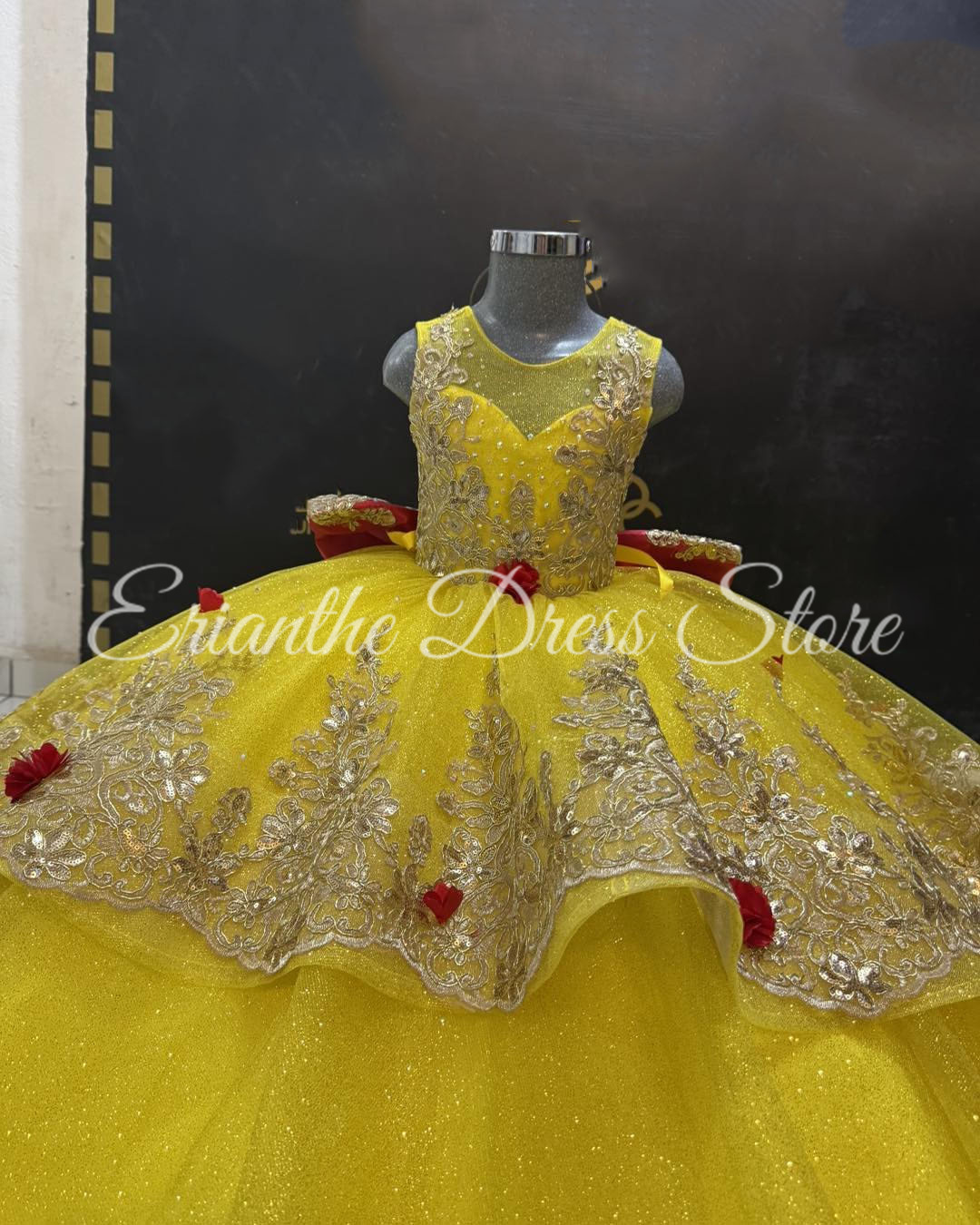 Yellow Flower Girl Dress For W - đánh giá và giá Embroidery Yellow Dress