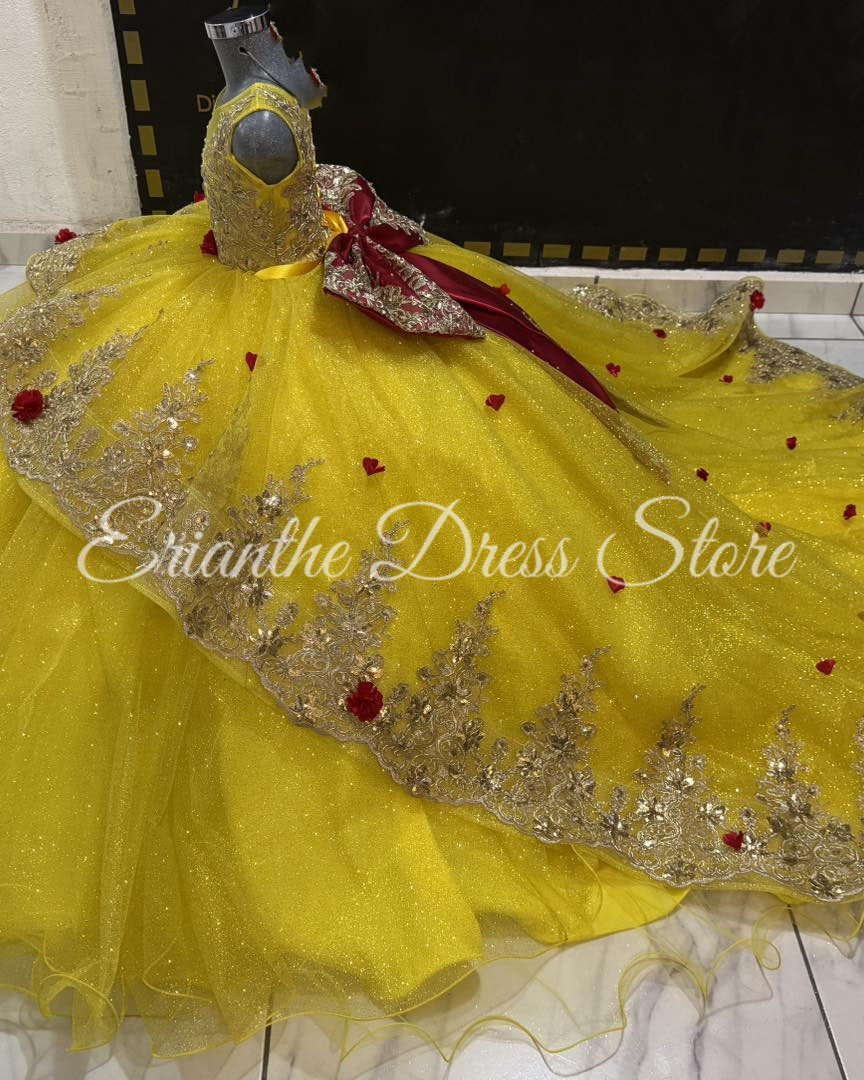 Yellow Flower Girl Dress For W - đánh giá và giá Embroidery Yellow Dress