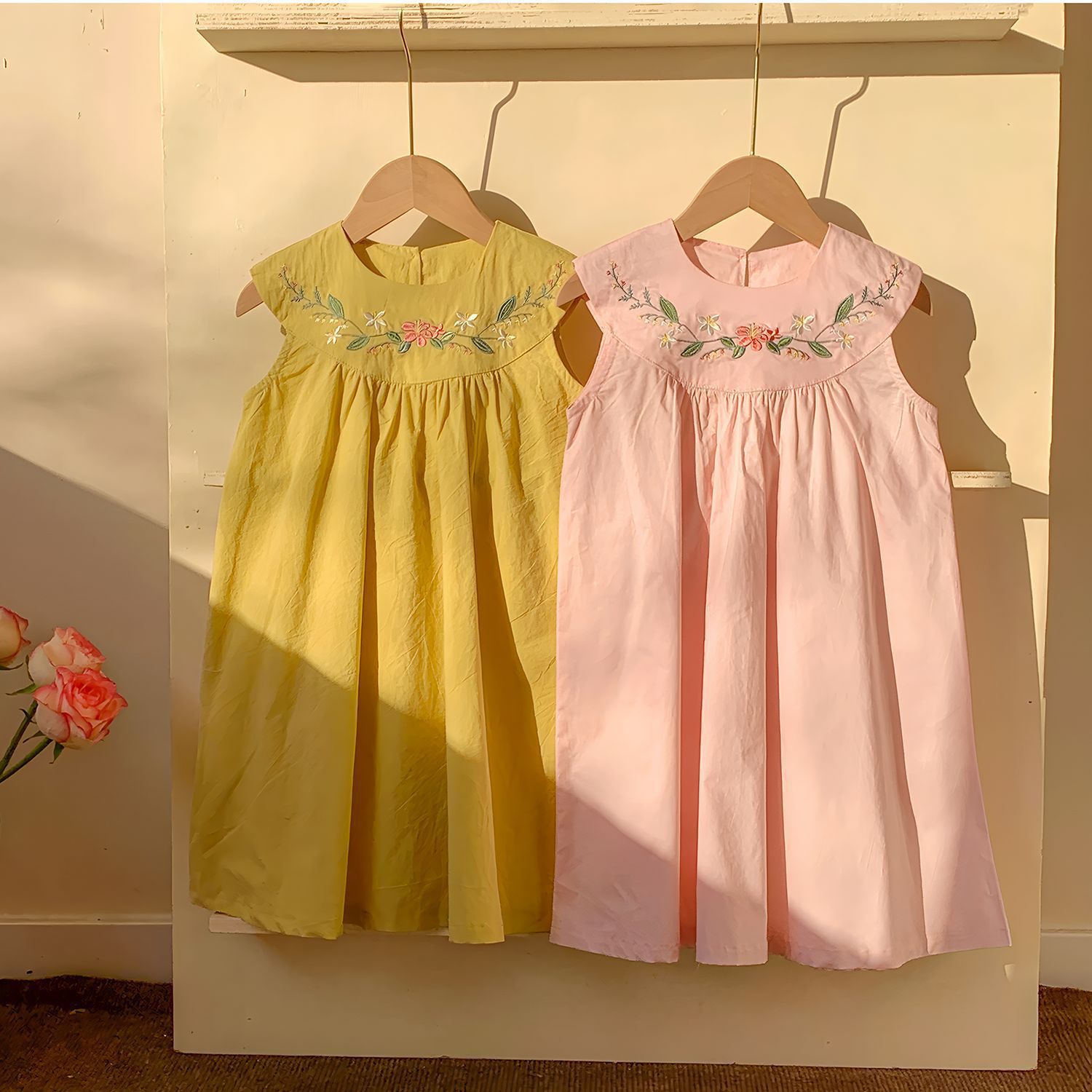 2-7-year-old Korean Version Su - đánh giá và giá Embroidery Yellow Dress